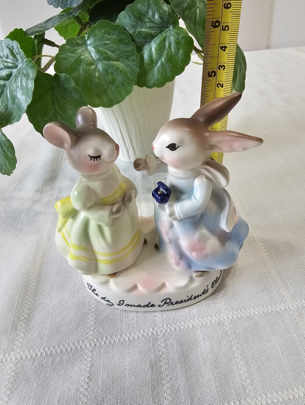 Vintage Avon Precious Moments Ceramic Figurine - The Day I Made President's Club